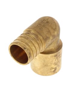 1" PEX x 1" Copper Fitting Brass Elbow (Lead Free)
