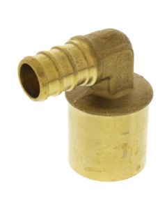 1/2" PEX x 3/4" Copper Fitting Brass Elbow (Lead Free)