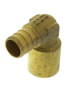 5/8" PEX x 3/4" Copper Fitting Brass Elbow (Lead Free)