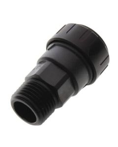 PSEI012024E Male Connector, 1/2" CTS x 1/2" NPT, Black