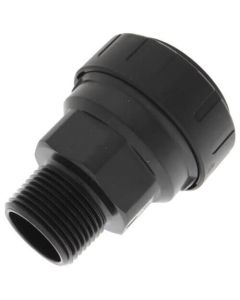PSEI013626E PEX Male Connector, 1" CTS x 3/4" NPT, Black