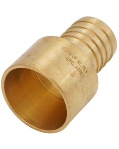 1-1/4" PEX x 1-1/4" Female Sweat Copper Pipe Brass Adapter (Lead Free)
