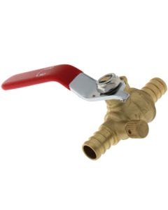 1/2" PEX Full Port Ball Valve w/ Drain (Lead Free)