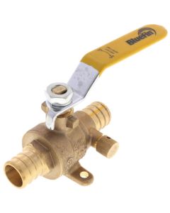 3/4" PEX Ball Valve w/ Waste Drain & Drop Ear Elbow (Lead Free)
