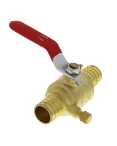 1" PEX Full Port Ball Valve w/ Drain (Lead Free)