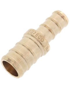 3/8" PEX x 1/2" PEX DZR Brass Coupling (Lead Free)