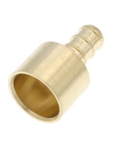 3/8" PEX x 1/2" Female Sweat Copper Pipe DZR Brass Adapter (Lead Free)