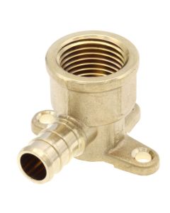 1/2" PEX Crimp x 1/2" NPT DZR Brass Drop Ear Elbow (Lead Free)