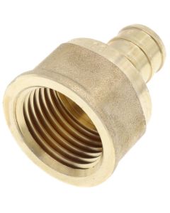 1/2" PEX Crimp x 1/2" NPT DZR Brass Female Adapter (Lead Free)