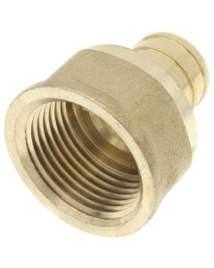 3/4" PEX Crimp x 3/4" NPT DZR Brass Female Adapter (Lead Free)