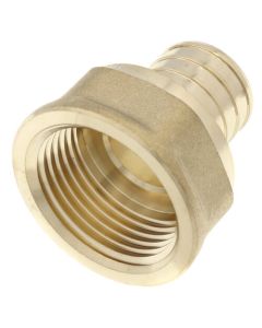 1" PEX x 1" NPT DZR Brass Female Adapter (Lead Free)