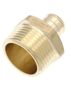 3/4" PEX x 1" NPT DZR Brass Male Adapter (Lead Free)