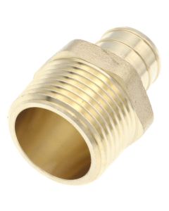 3/4" PEX Crimp x 3/4" NPT DZR Brass Male Adapter (Lead Free)