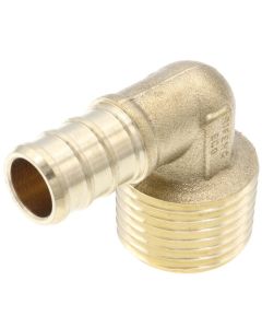 1/2" PEX x 1/2" Male Threaded DZR Brass Elbow (Lead Free)