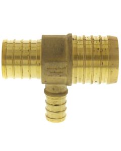 1-1/4" PEX x 1" PEX x 1/2" PEX Brass Tee (Lead Free)