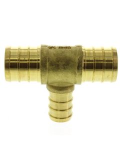 2" PEX x 2" PEX x 1/2" PEX Brass Tee (Lead Free)