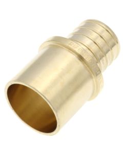 1" PEX x 1" Male Sweat Copper Fitting DZR Brass Adapter (Lead Free)