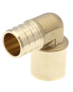 3/4" PEX x 3/4" Copper Fitting DZR Brass Elbow (Lead Free)