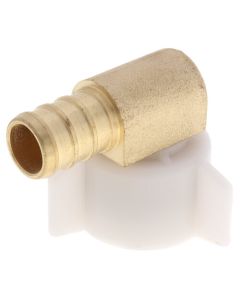 1/2" PEX Crimp x 1/2" FIP Swivel Elbow - Plastic Nut (Lead Free)