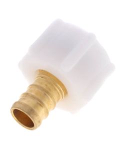 3/8" PEX Crimp x 1/2" FIP Lav Swivel Adapter - Plastic Nut (Lead Free)