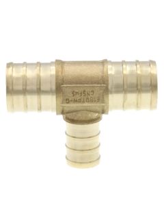3/4" PEX x 3/4" PEX x 1/2" PEX DZR Brass Tee (Lead Free)