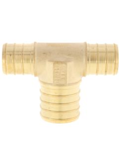 3/4" PEX x 3/4" PEX x 1" PEX Brass Tee (Lead Free)