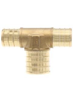 3/4" PEX x 3/4" PEX x 1" PEX DZR Brass Tee (Lead Free)