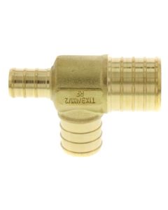 1" PEX x 1/2" PEX x 3/4" PEX DZR Brass Tee (Lead Free)