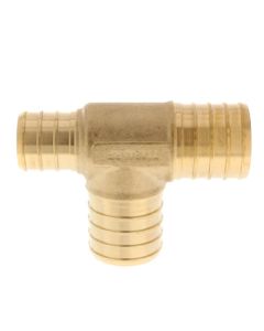 1" PEX x 3/4" PEX x 1" PEX Brass Tee (Lead Free)