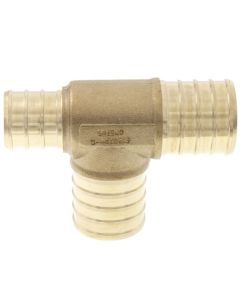 1" PEX x 3/4" PEX x 1" PEX DZR Brass Tee (Lead Free)