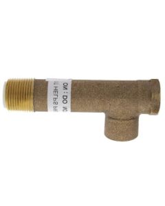 3/4" x 1/2" x 3/4" Male Long x Female x Copper Tee (Lead Free)
