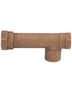 3/4" x 1/2" x 3/4" Female Long x Female x Copper Tee (Lead Free)