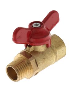 1/4" Female x 1/4" Male SMV Brass Mini Ball Valve w/ T-Handle