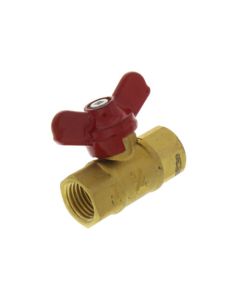 1/4" Female SMV Brass Mini Ball Valve w/ T-Handle (LF)