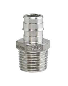 1/2" 304 Stainless Steel Expansion PEX Male Adapter