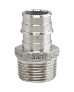 3/4" 304 Stainless Steel Expansion PEX Male Adapter