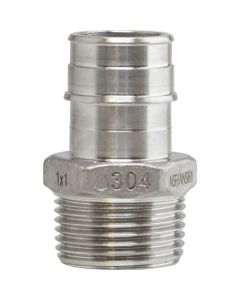 1" 304 Stainless Steel Expansion PEX Male Adapter