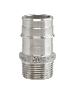 1" x 3/4" 304 Stainless Steel Expansion PEX Male Adapter