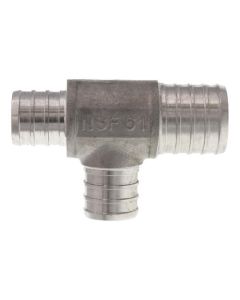 1" x 3/4" x 3/4" PEX Stainless Steel Tee (Lead Free)