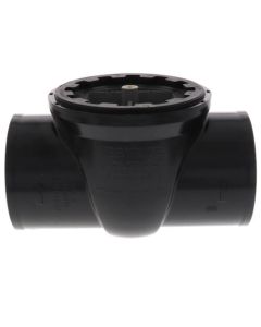 4" TESTRITE No-Hub PVC DWV Test/Cleanout Tee with Brass Insert Plug
