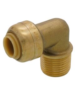 1/4" Sharkbite x 3/8" MIP Reducing Dishwasher 90° Elbow Lead Free