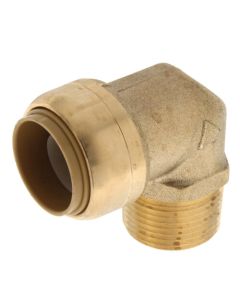 3/4" Sharkbite x 3/4" MNPT 90° Elbow (Lead Free)