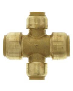 3/4" x 3/4" x 1/2" x 1/2" Sharkbite Brass Cross (Lead Free)