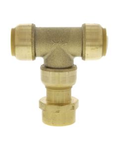 3/4" Sharkbite x 3/4" Sharkbite x 3/4" FNPT Tee (Lead Free)