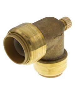 3/4" Sharkbite Max 90-Degree Elbow with 1/8" NPSM Thread Drain/Vent (Lead Free)