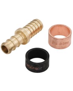 3/8" PEX Crimp x 3/8" PB Coupling (Lead Free)