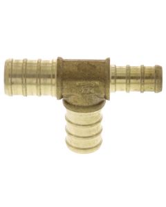 1/2" PEX x 3/8" PEX x 1/2" PEX Brass Tee (Lead Free)