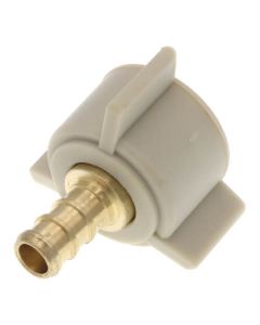 3/8" PEX Crimp x 1/2" NPSM Brass Swivel Adapter (Lead Free)