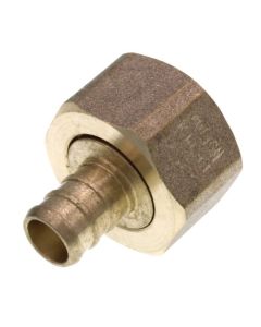1/2" PEX Crimp x 3/4" NPSM Brass Swivel Adapter (Lead Free)
