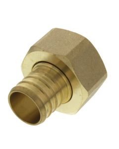 1" PEX Crimp x 1" FNPT Swivel Adapter (Lead Free)